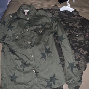 Bundle of XS button up blouses